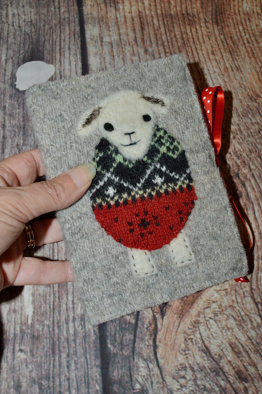 Woolly Jumper Journal (grey and red)