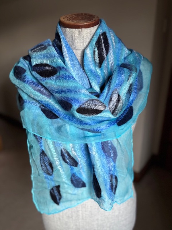 Turquoise Chiffon Scarf