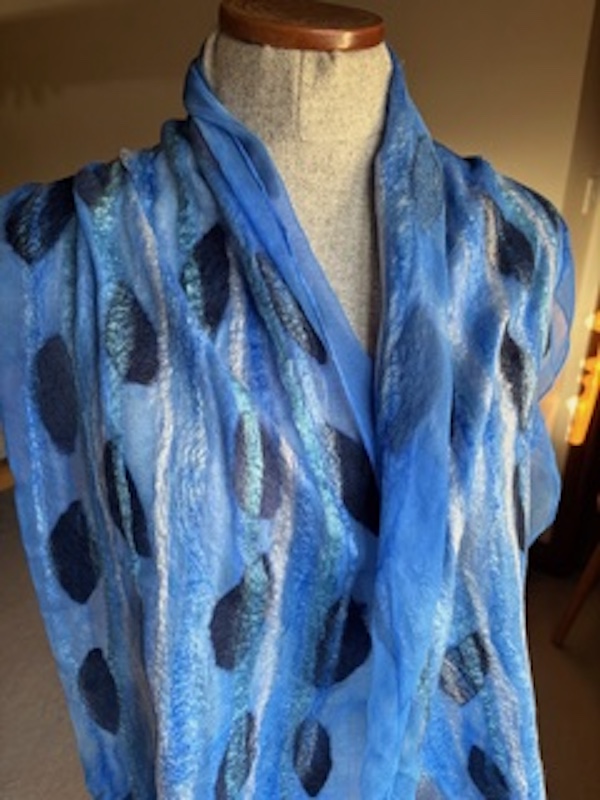 Blue  Chiffon Scarf