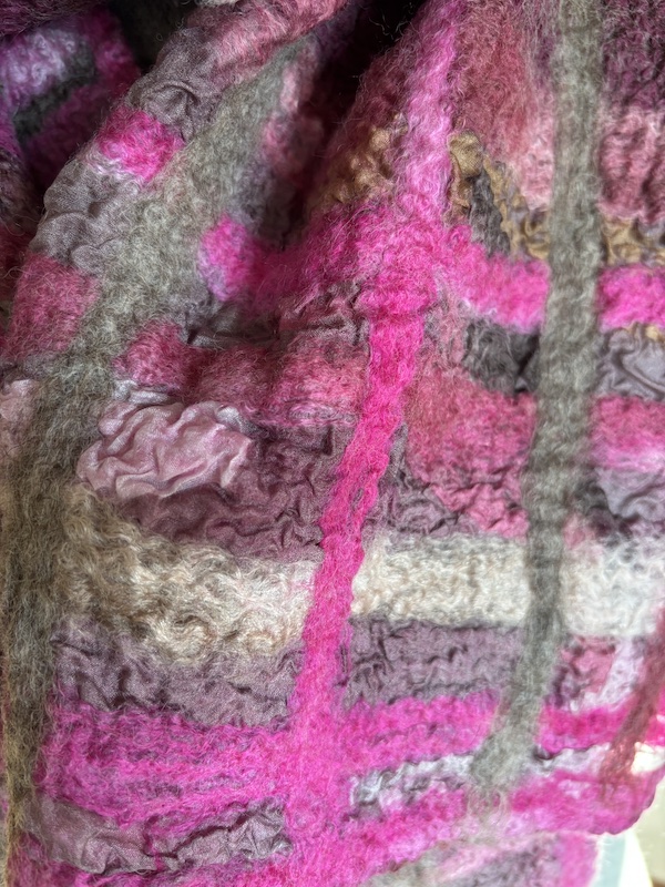  Magenta Nuno Silk Scarf 